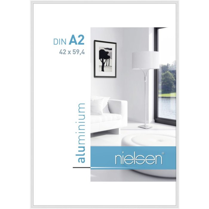 Nielsen Telaio in alluminio Classic 42x59,4 cm bianco DIN A2