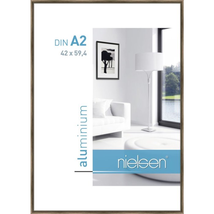 Nielsen Telaio in alluminio Classic 42x59,4 cm struttura noce DIN A2