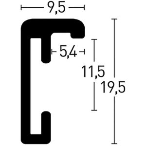 Nielsen Telaio in alluminio Classic 42x59,4 cm struttura noce DIN A2