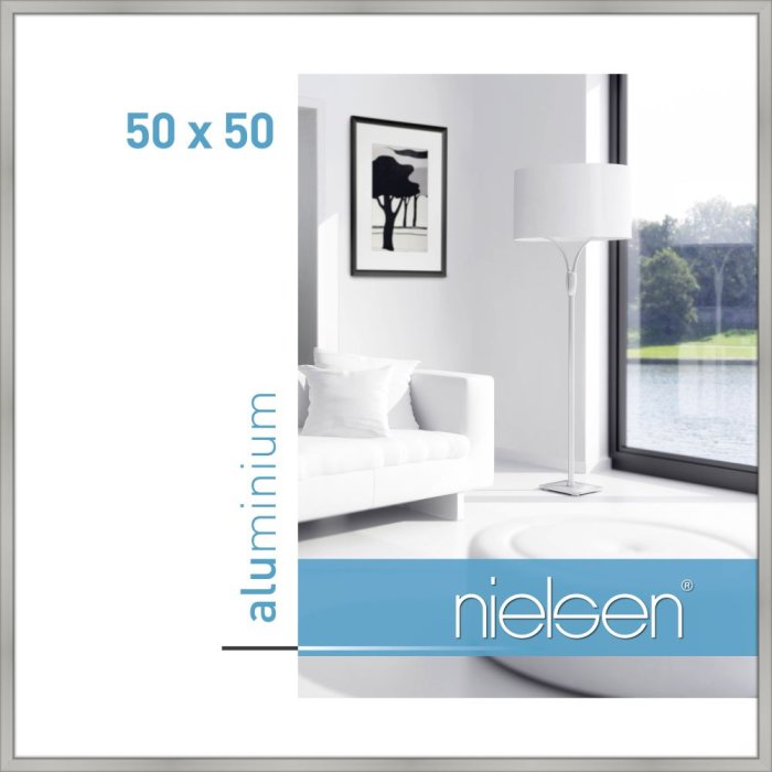 Telaio classico in alluminio 50x50 cm argento opaco