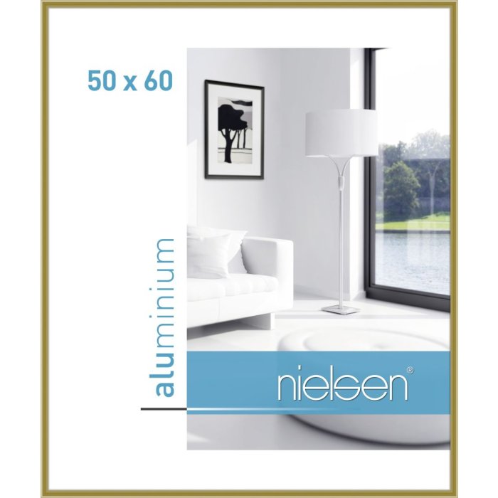 Cornice Nielsen in alluminio Classic 50x60 cm oro