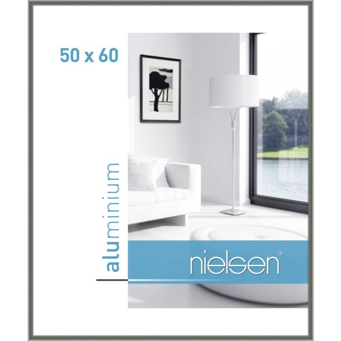 Telaio Nielsen in alluminio Classic 50x60 cm, grigio contrasto