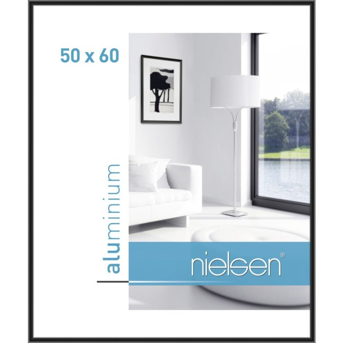 Telaio Nielsen in alluminio Classic 50x60 cm nero anodizzato