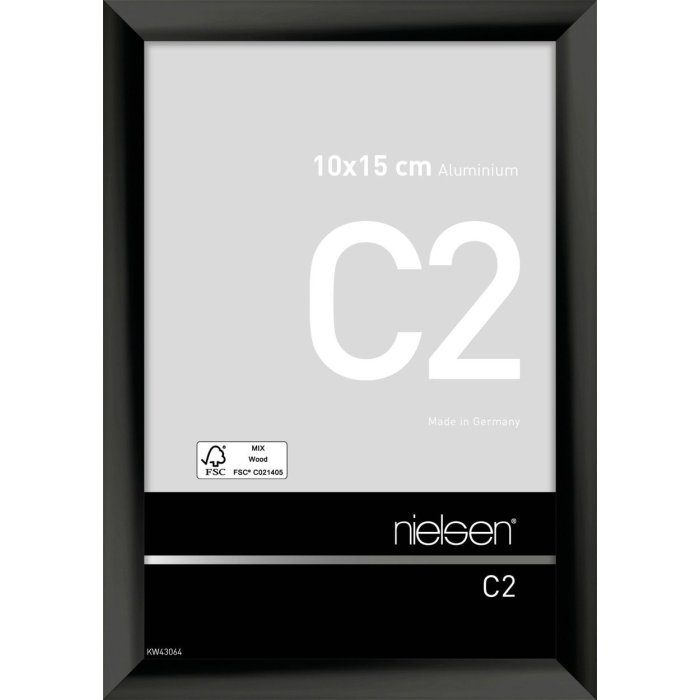 Telaio Nielsen in alluminio C2 10x15 cm anodizzato nero lucido