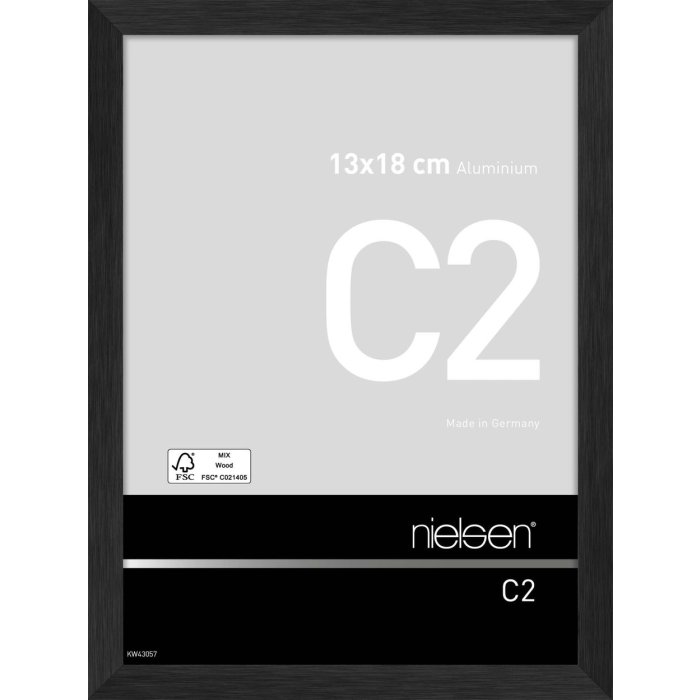 Nielsen Telaio in alluminio C2 13x18 cm struttura nero opaco
