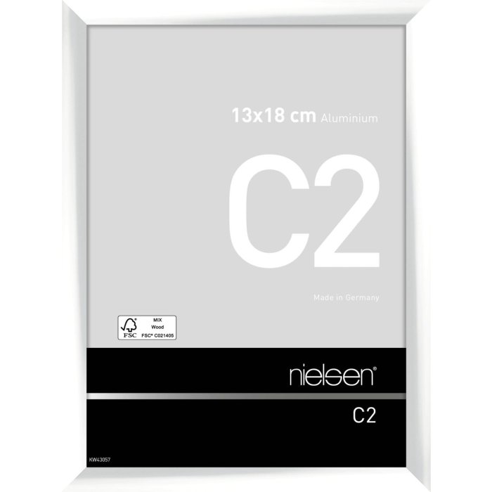 Cornice Nielsen in alluminio C2 13x18 cm bianco lucido