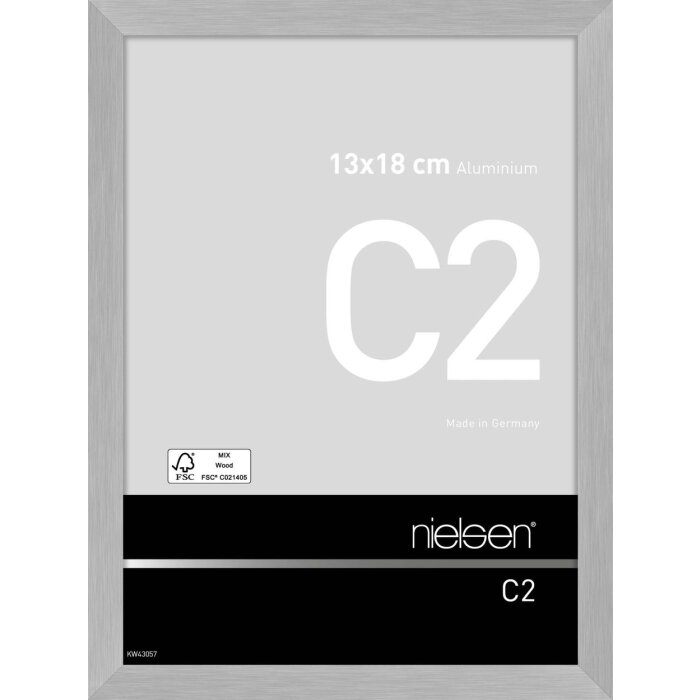 Nielsen Telaio in alluminio C2 13x18 cm struttura argento opaco