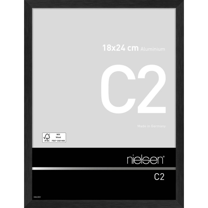 Nielsen Telaio in alluminio C2 18x24 cm struttura nero opaco