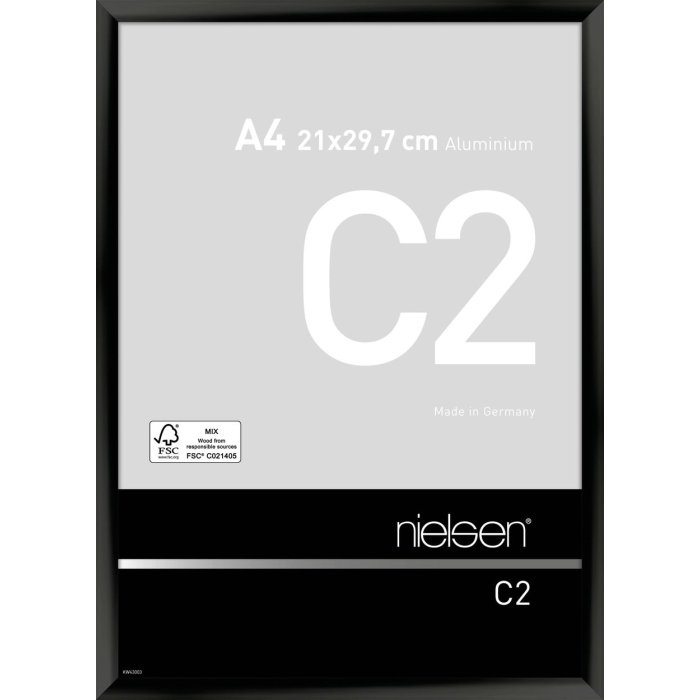 Telaio Nielsen in alluminio C2 21x29,7 cm anodizzato nero lucido