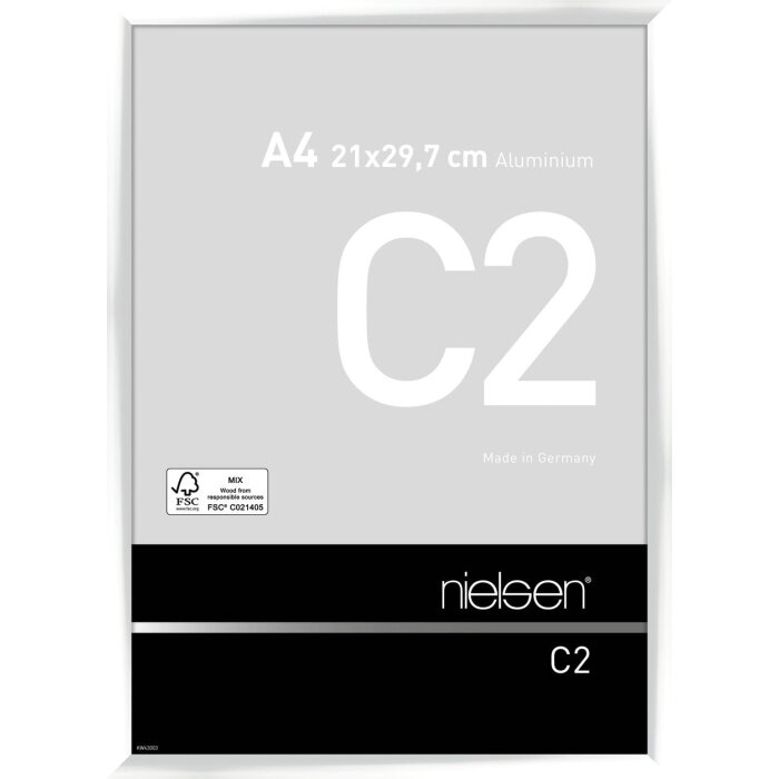 Telaio Nielsen in alluminio C2 21x29,7 cm bianco lucido