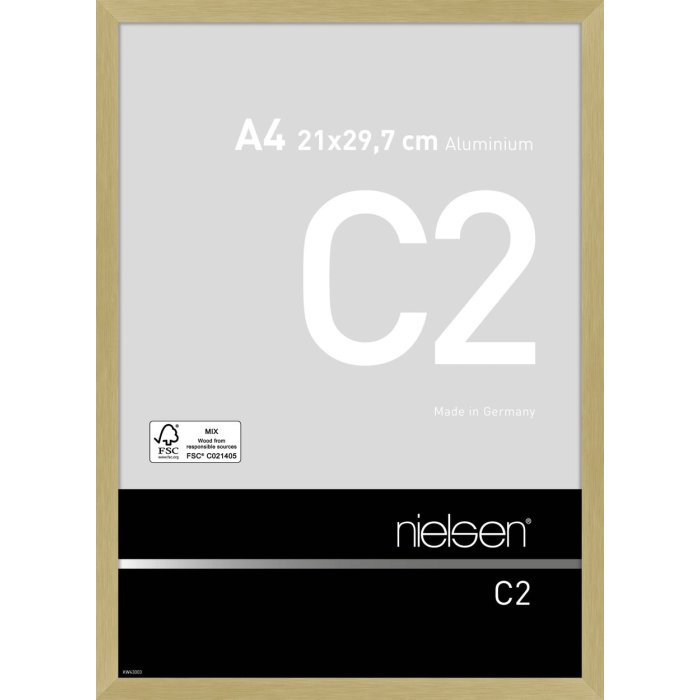 Nielsen Telaio in alluminio C2 21x29,7 cm struttura oro opaco
