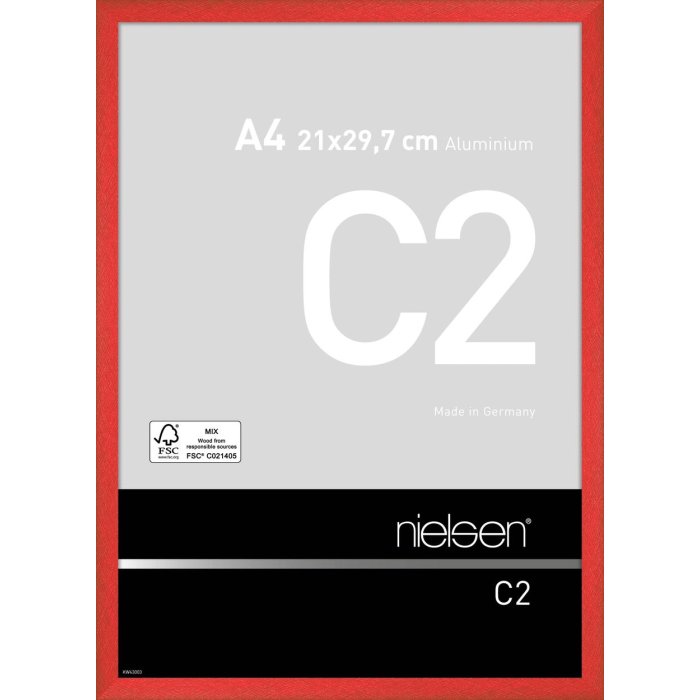 Telaio Nielsen in alluminio C2 21x29,7 cm rosso tornado
