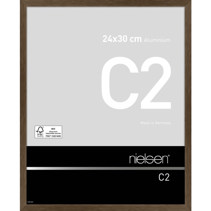 Nielsen telaio in alluminio C2 24x30 cm struttura noce opaco