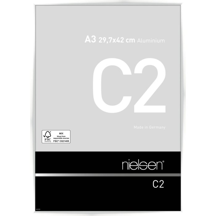 Telaio Nielsen in alluminio C2 29,7x42 cm bianco lucido