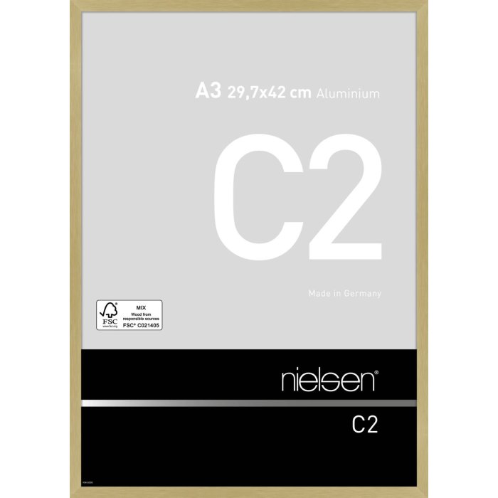 Nielsen Telaio in alluminio C2 29,7x42 cm struttura oro opaco