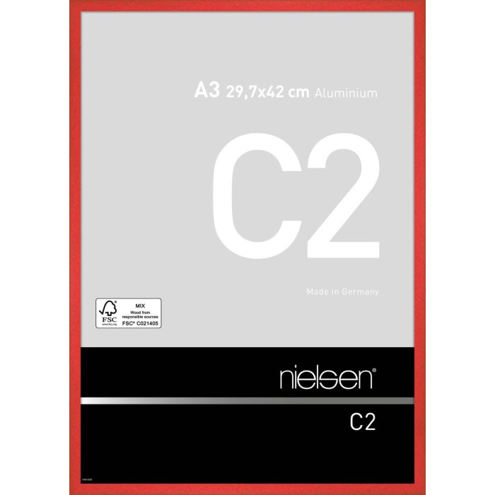Telaio Nielsen in alluminio C2 29,7x42 cm rosso tornado