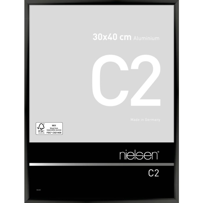 Telaio Nielsen in alluminio C2 30x40 cm anodizzato nero lucido