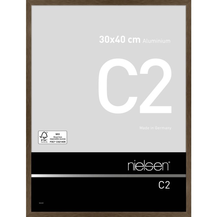 Nielsen telaio in alluminio C2 30x40 cm struttura noce opaco