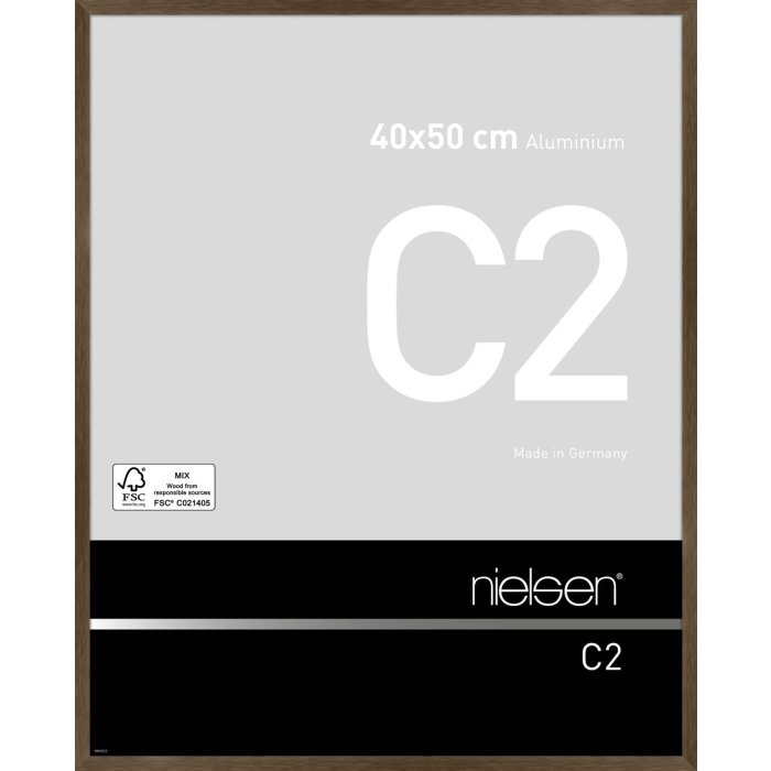 Nielsen Telaio in alluminio C2 40x50 cm struttura noce opaco