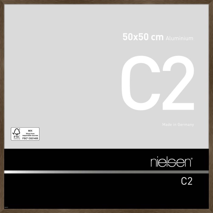 Nielsen telaio in alluminio C2 50x50 cm struttura noce opaco