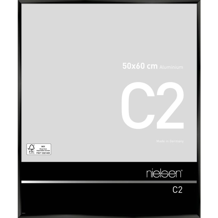 Telaio Nielsen in alluminio C2 50x60 cm anodizzato nero lucido