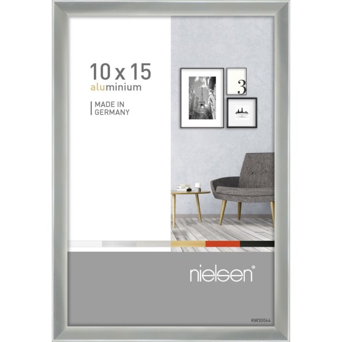 Cornice in alluminio Pixel 10x15 cm argento lucido