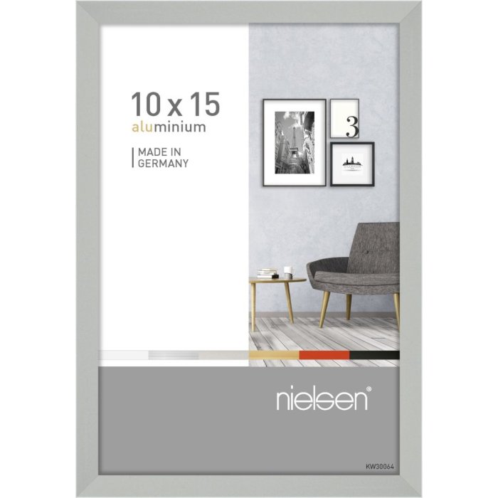Cornice Nielsen in alluminio Pixel 10x15 cm argento opaco