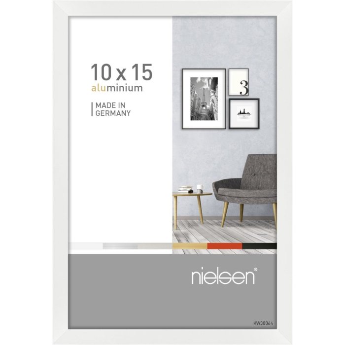 Cornice in alluminio Pixel 10x15 cm bianco lucido