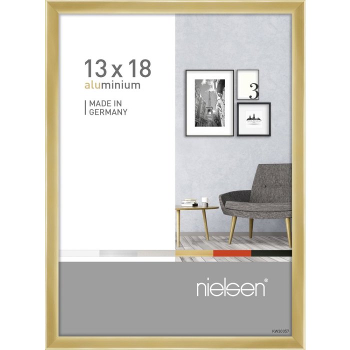 Cornice Nielsen in alluminio Pixel 13x18 cm oro lucido