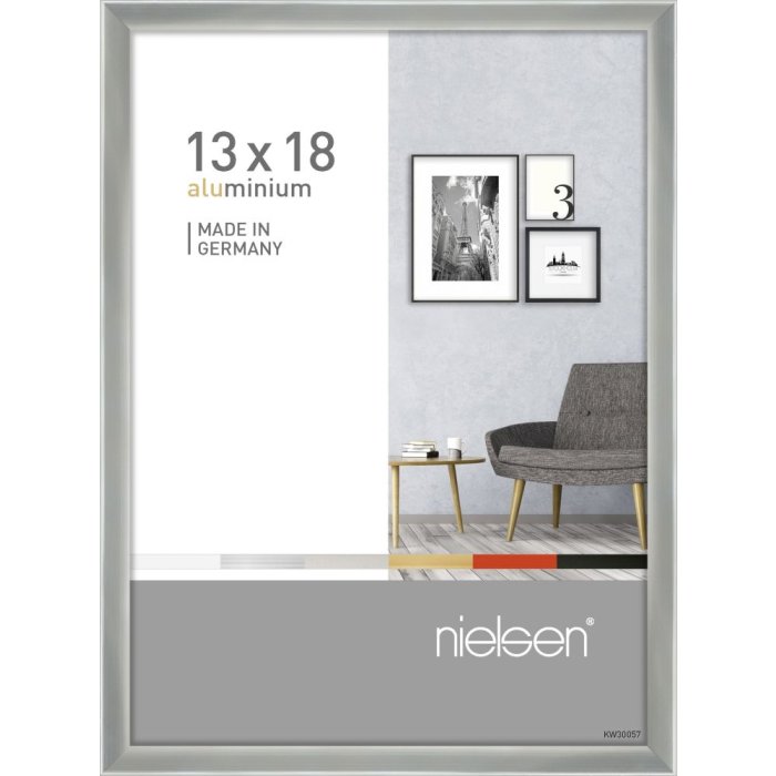Cornice in alluminio Pixel 13x18 cm argento lucido