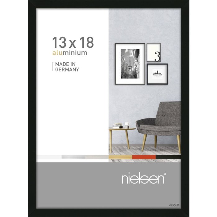 Cornice Nielsen in alluminio Pixel 13x18 cm nero