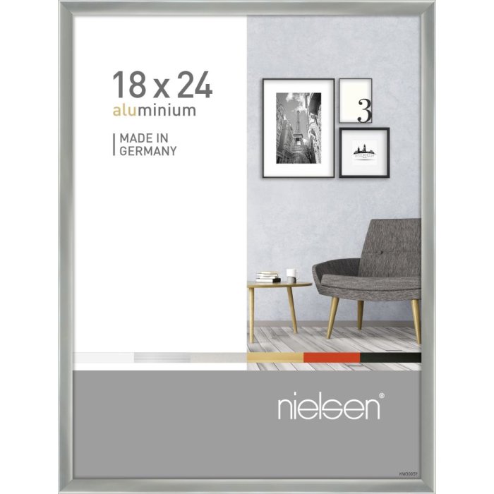 Cornice in alluminio Pixel 18x24 cm argento lucido