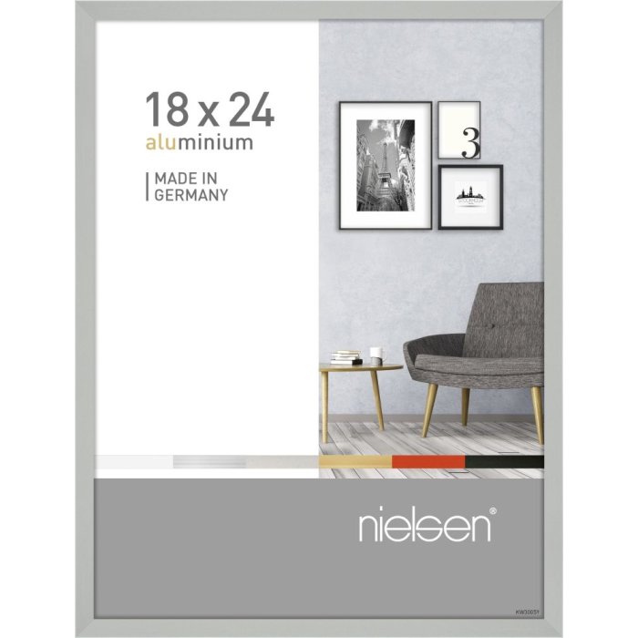 Cornice Nielsen in alluminio Pixel 18x24 cm argento opaco