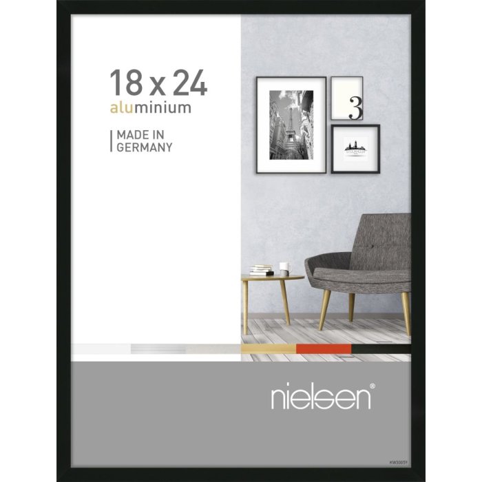 Cornice Nielsen in alluminio Pixel 18x24 cm nero