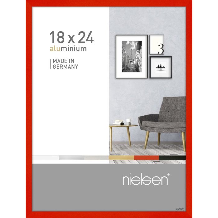 Cornice in alluminio Pixel 18x24 cm rosso tornado