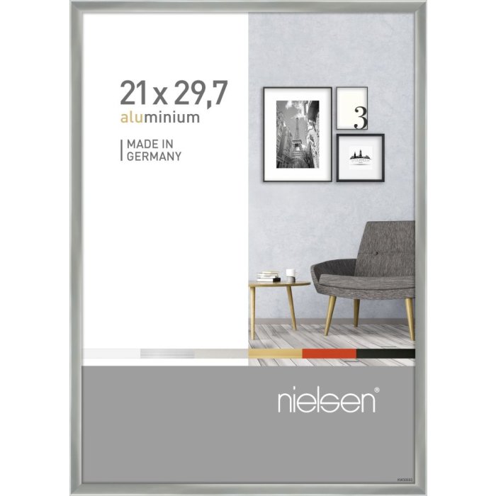 Cornice in alluminio Pixel 21x29,7 cm argento lucido