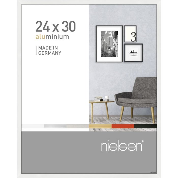 Cornice Pixel in alluminio 24x30 cm bianco lucido