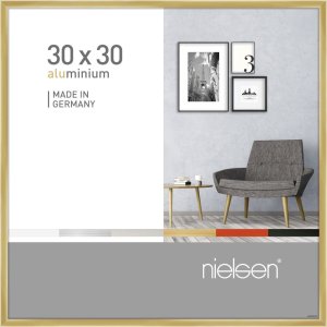 Cornice in alluminio Pixel 30x30 cm oro lucido