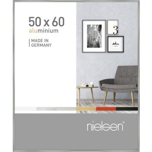 Cornice in alluminio Pixel 50x60 cm argento lucido