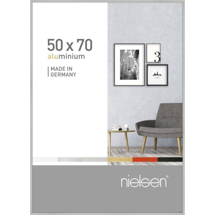 Telaio in alluminio Pixel 50x70 cm argento opaco