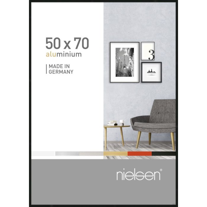 Cornice Nielsen in alluminio Pixel 50x70 cm nero