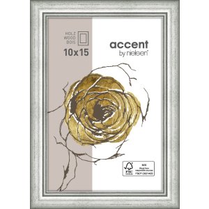 Ascot Cornice in legno 10x15 cm argento