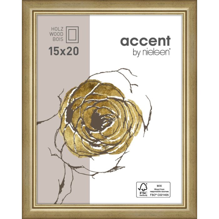 Cornice in legno Ascot 13x18 cm oro
