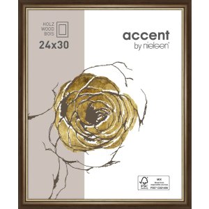 Ascot Cornice in legno 18x24 cm marrone scuro-oro