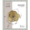 Ascot cornice in legno 18x24 cm argento
