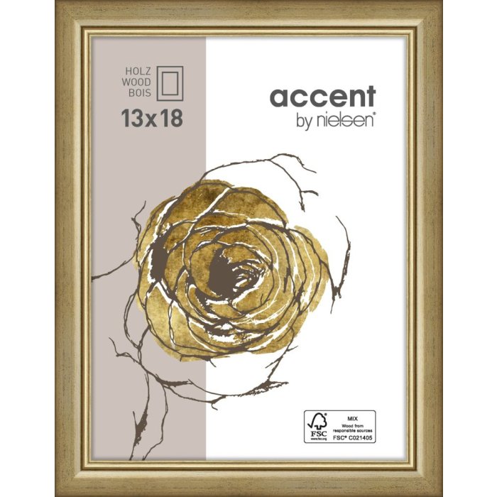 Cornice in legno Ascot 24x30 cm oro