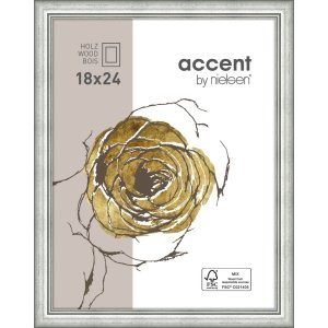 Ascot Cornice in legno 30x40 cm argento