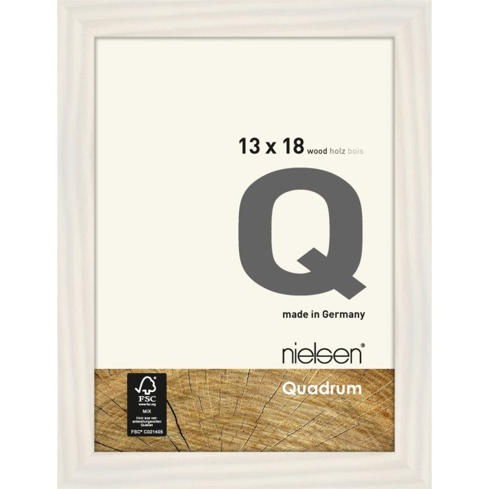 Cornice in legno a clip Quadrum 13x18 cm bianco
