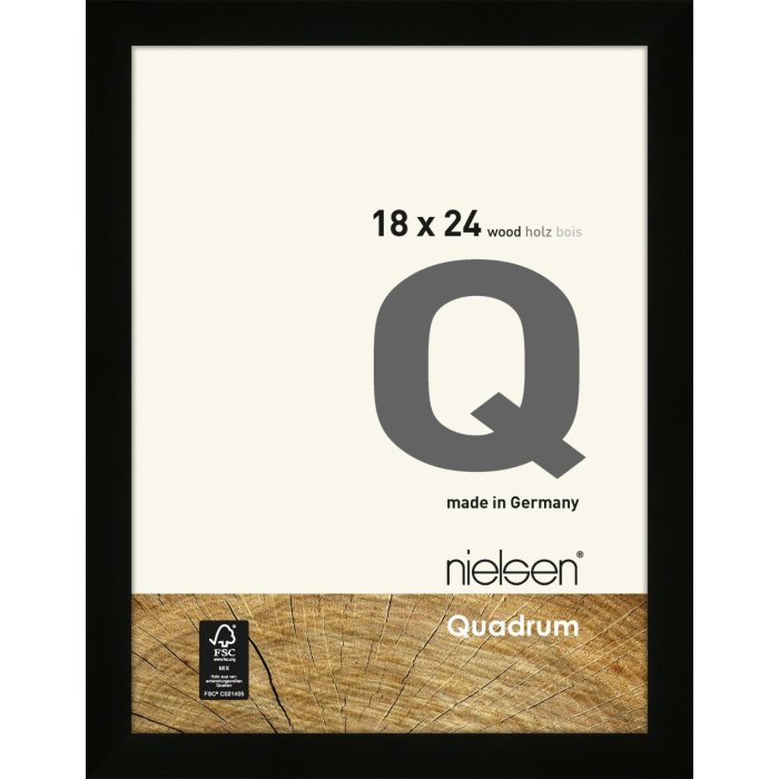 Telaio smontabile in legno Quadrum 18x24 cm nero