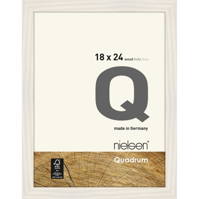 Cornice smontabile in legno Quadrum 18x24 cm bianco